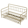 Chic Metal Daybed with Hidden Trundle