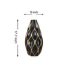 Chic Black & Gold Ceramic Vase