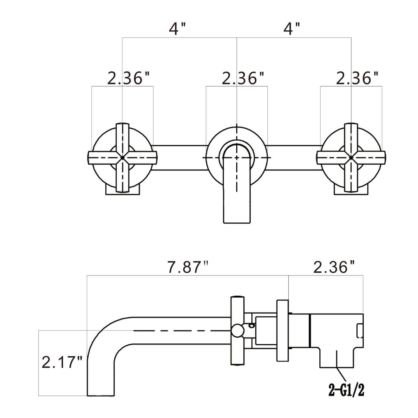 Wall-Mounted Bathroom Faucet