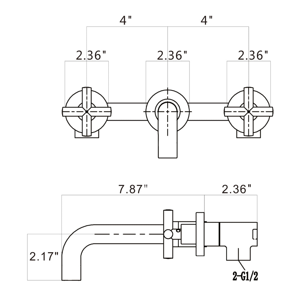 Wall-Mounted Bathroom Faucet