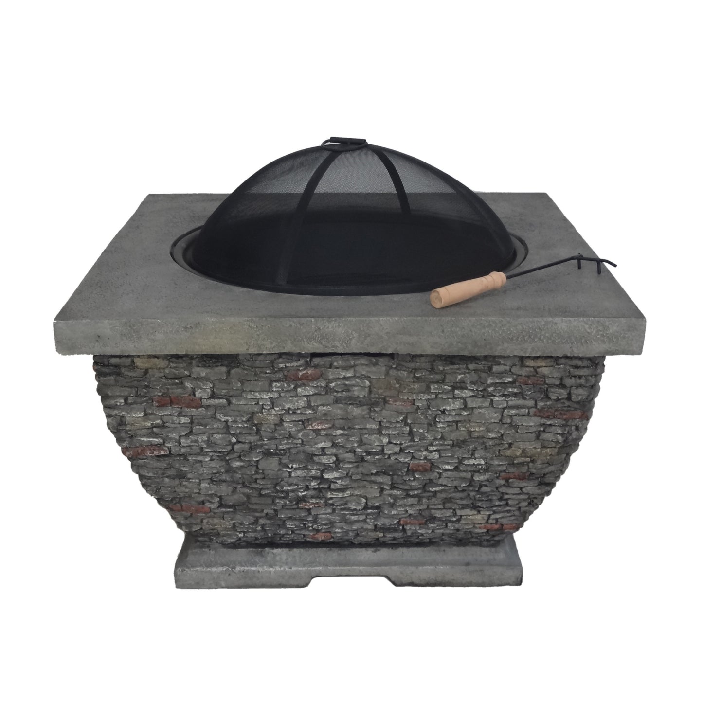 Cozy Grey Square Fire Pit