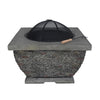 Cozy Grey Square Fire Pit