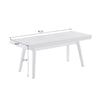 Chic White Slatted Wood Bench