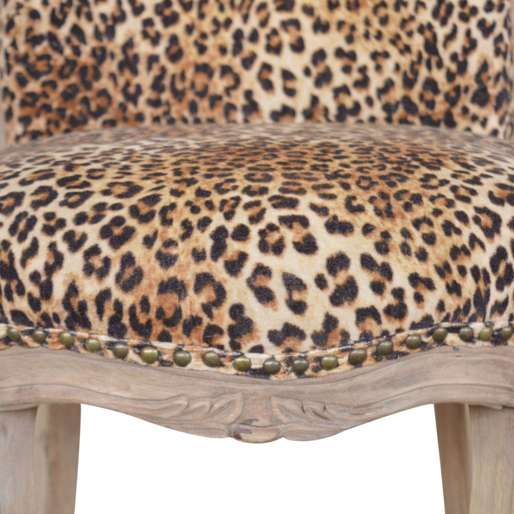 Chic Leopard Studded Chair