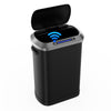 Smart Sensor Trash Can - Sleek Black Design