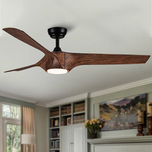 Chic Wood Grain LED Ceiling Fan