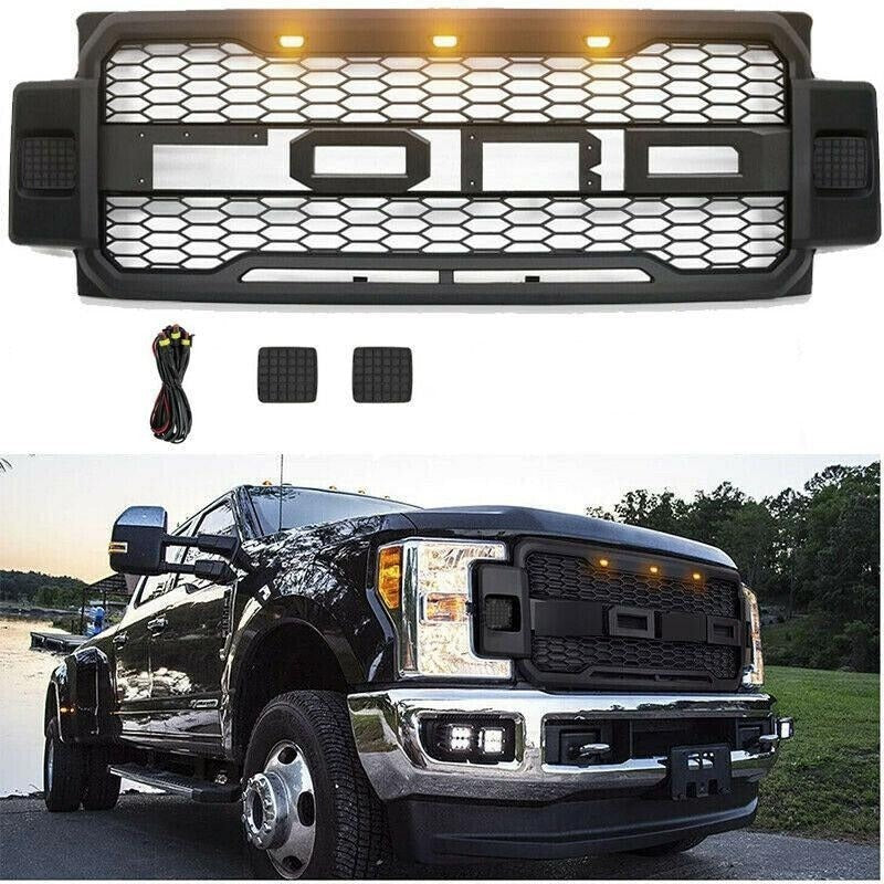 Super Duty Raptor Grill with LED Lights - Matte Black