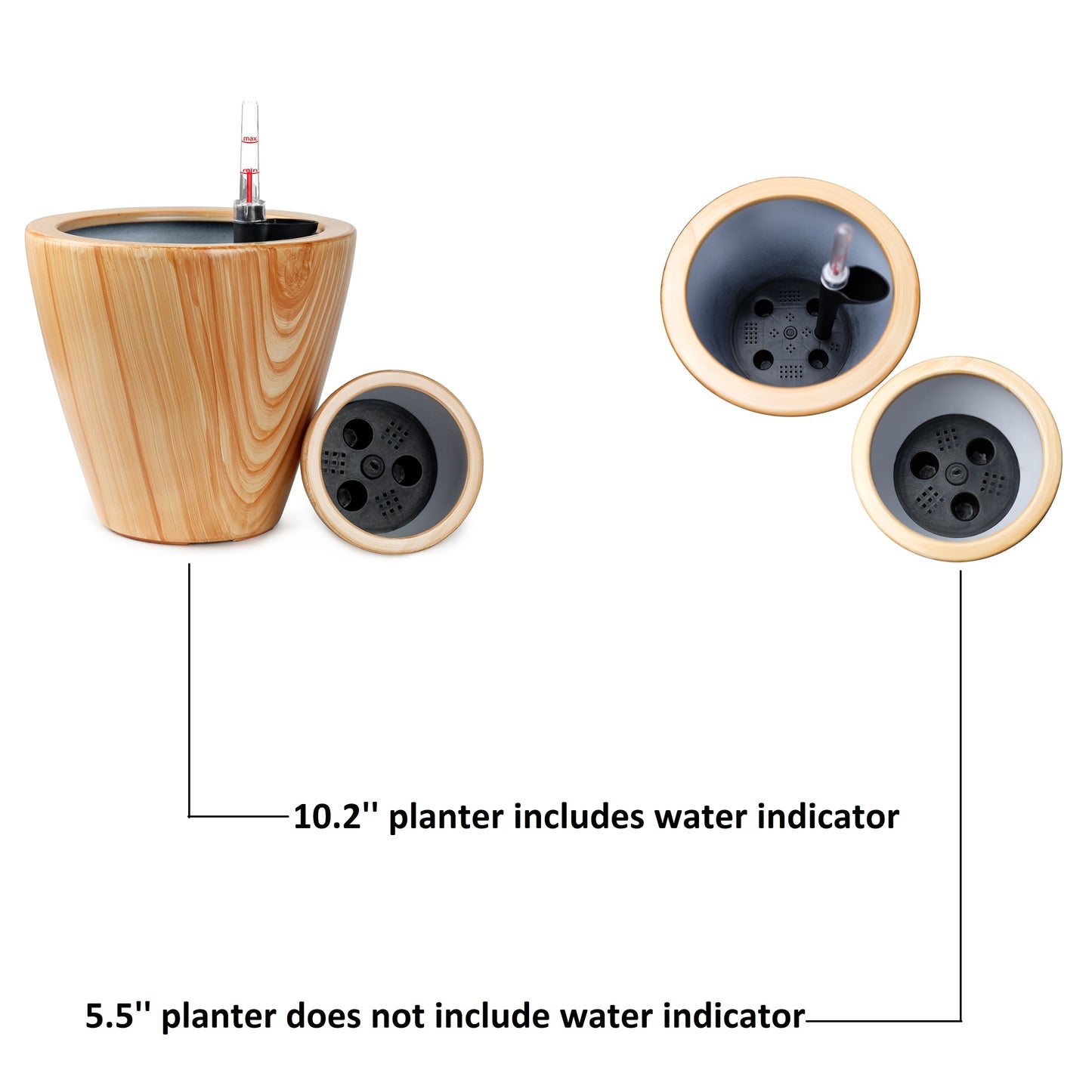 WaterWise Wooden Planter Set