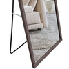 Elegant Gray Wood Full-Length Mirror