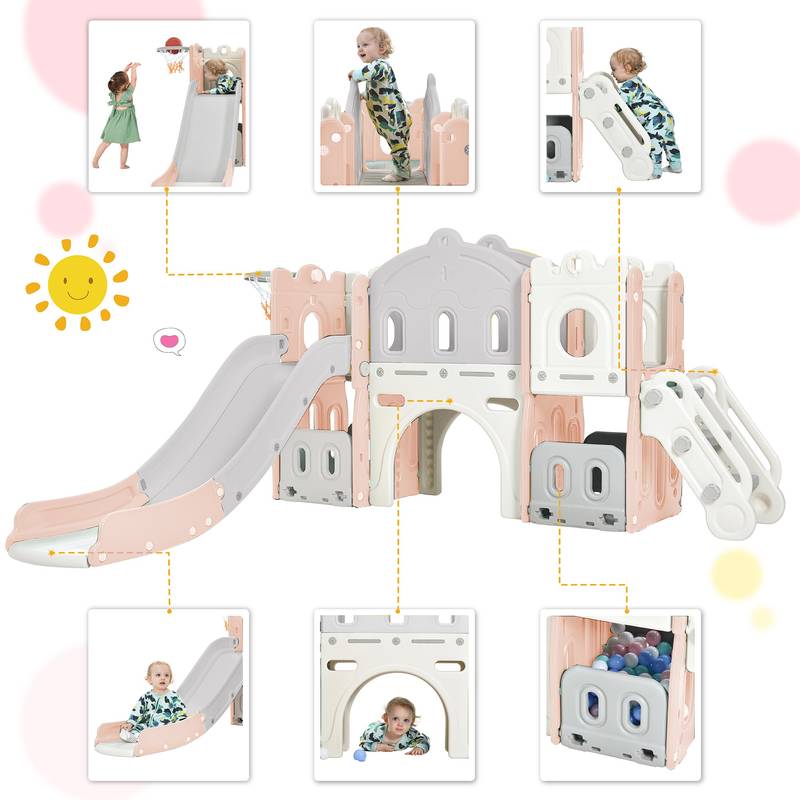 Castle Climber Slide & Playhouse Adventure