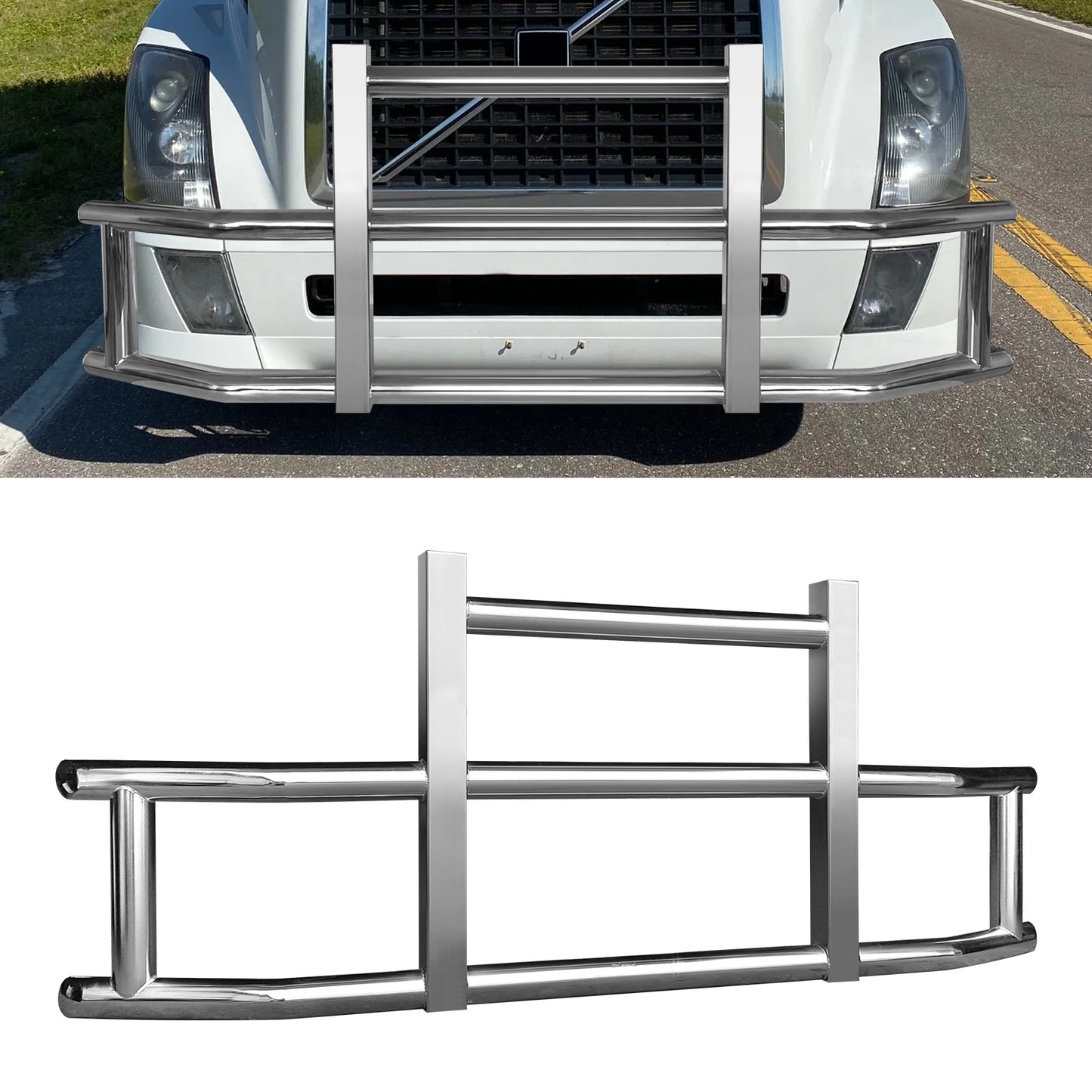 Durable Stainless Steel Deer Guard Bumper for Volvo Trucks