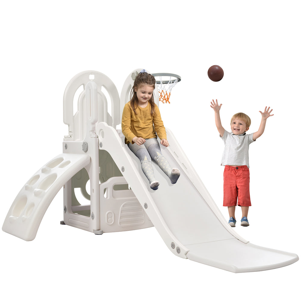 Playtime Adventure Climber with Slide and Basketball Hoop