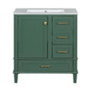 Chic Green Bathroom Vanity with Sink and Soft-Close Drawers