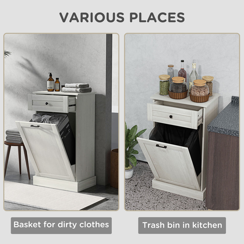 Stylish Kitchen Trash Cabinet with Drawer