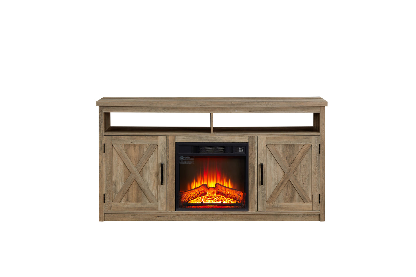 Cozy Farmhouse Fireplace TV Stand