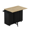 Chic Kitchen Island Cart with Storage & Foldable Top