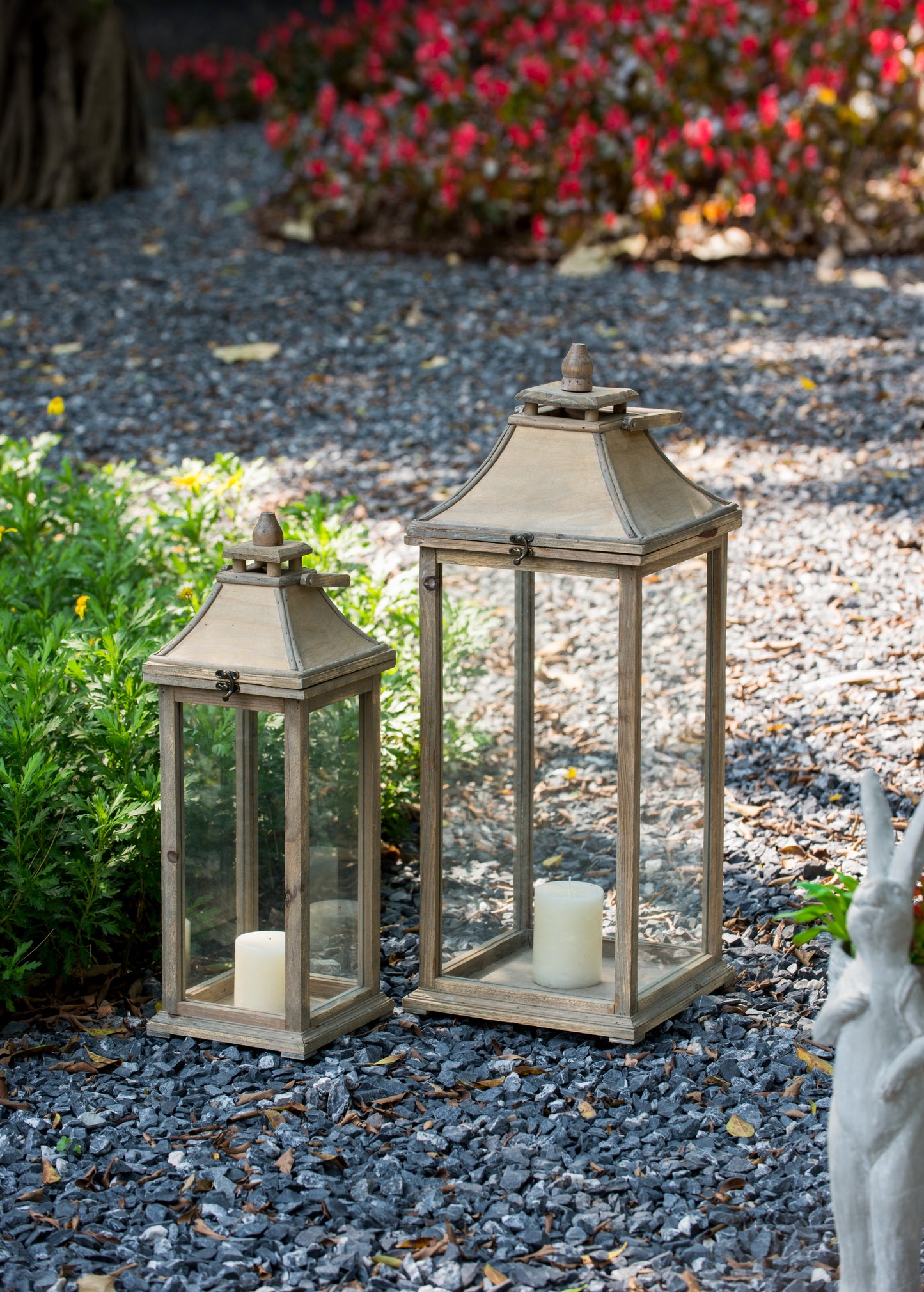 Charming Wooden Lantern for Home & Garden Decor