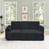 Chic Convertible Corduroy Sleeper Sofa with Storage Chaise