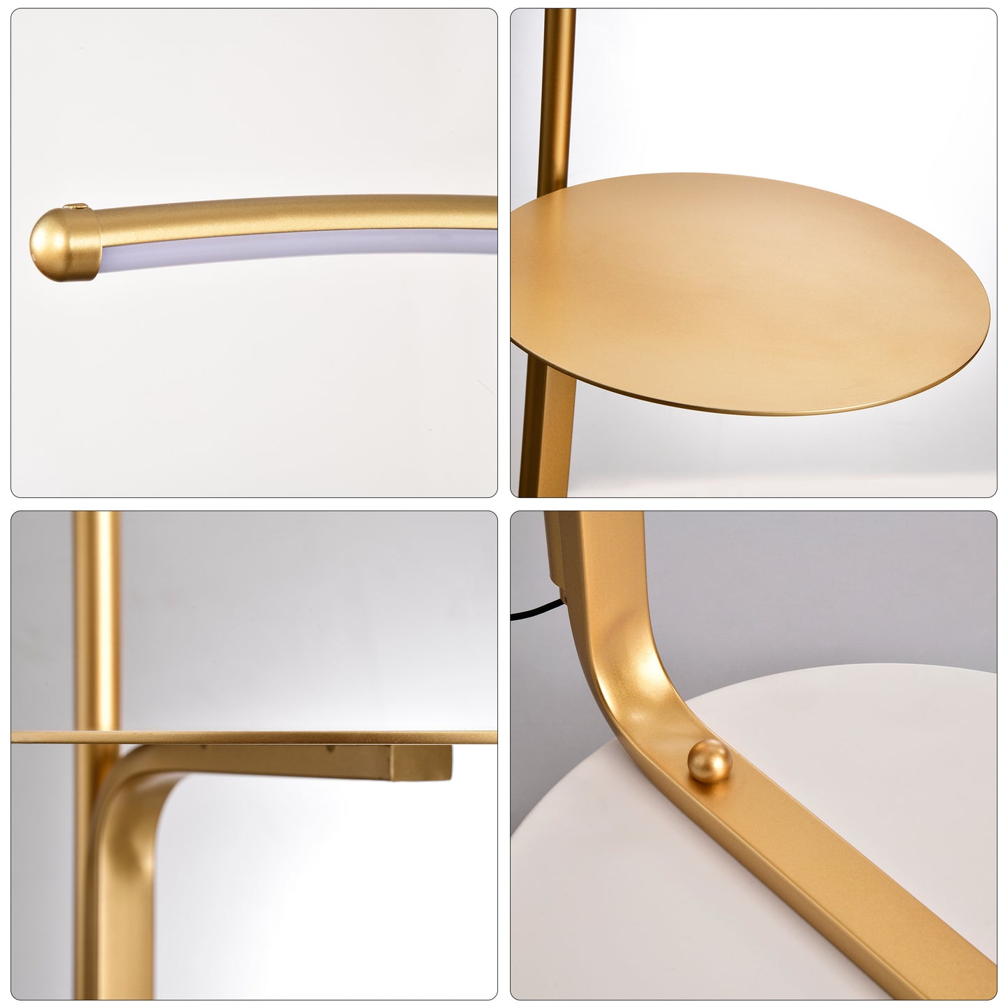 Chic Gold LED Floor Lamp - Perfect for Reading & Relaxing!