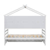 Cozy Twin House Bed with Roof & Storage
