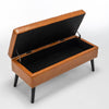 Stylish Leather Storage Bench