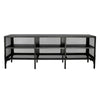 Sleek Metal TV Stand with Stylish Mesh Doors and Ample Storage