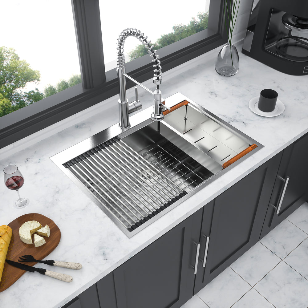 Stainless Steel Drop-In Workstation Sink