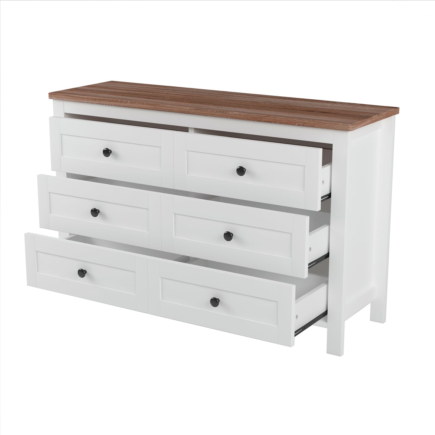 Charming Rustic Dresser with Six Drawers