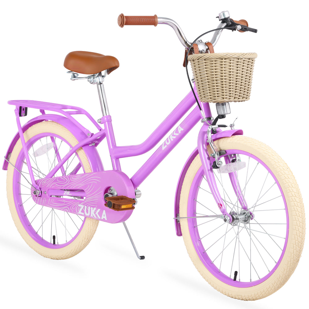 Colorful Girls' Bike with Basket for Kids