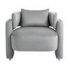 Chic Velvet Lounge Chair with Pillows