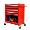 Red Tool Cabinet with Four Drawers and Sets