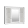 Sleek Mirror Storage Cabinet with Open Shelves