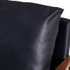 Chic Black Leather Accent Chair