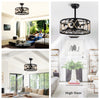 Chic Black Ceiling Fan with Remote - Quiet Comfort for Any Room