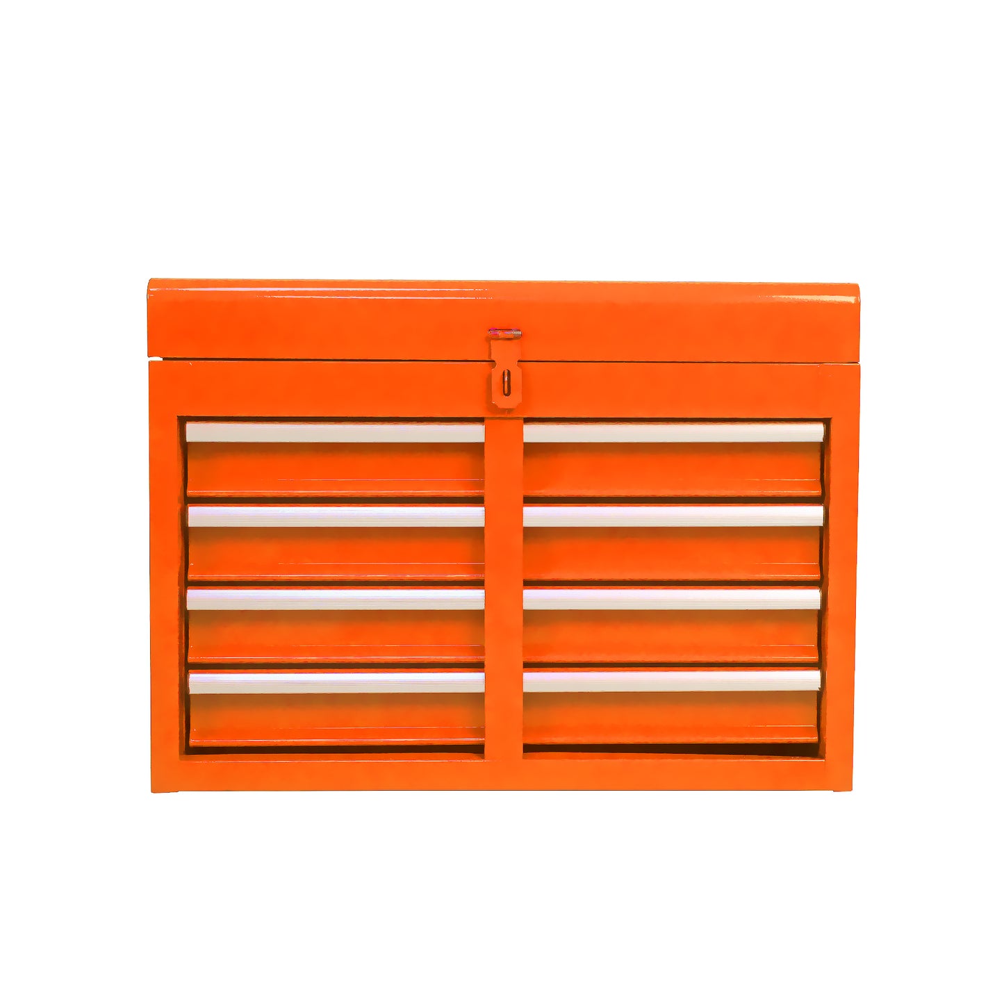 Orange Tool Chest with Detachable Drawers and Adjustable Shelf