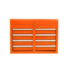 Orange Tool Chest with Detachable Drawers and Adjustable Shelf