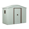 Spacious Outdoor Metal Shed with Window - White