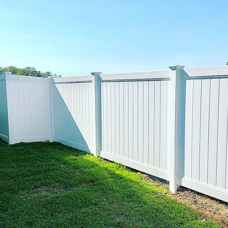 White Vinyl Privacy Fence Set