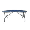 Green Foldable Poker Table - Oval Light Design