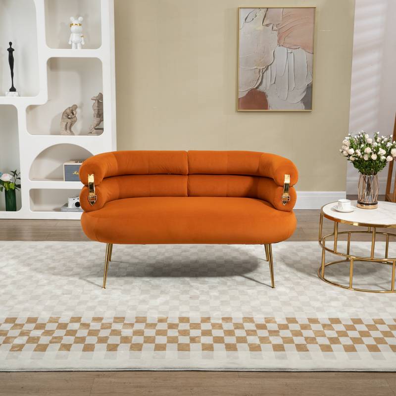 Chic Mini Loveseat in Orange