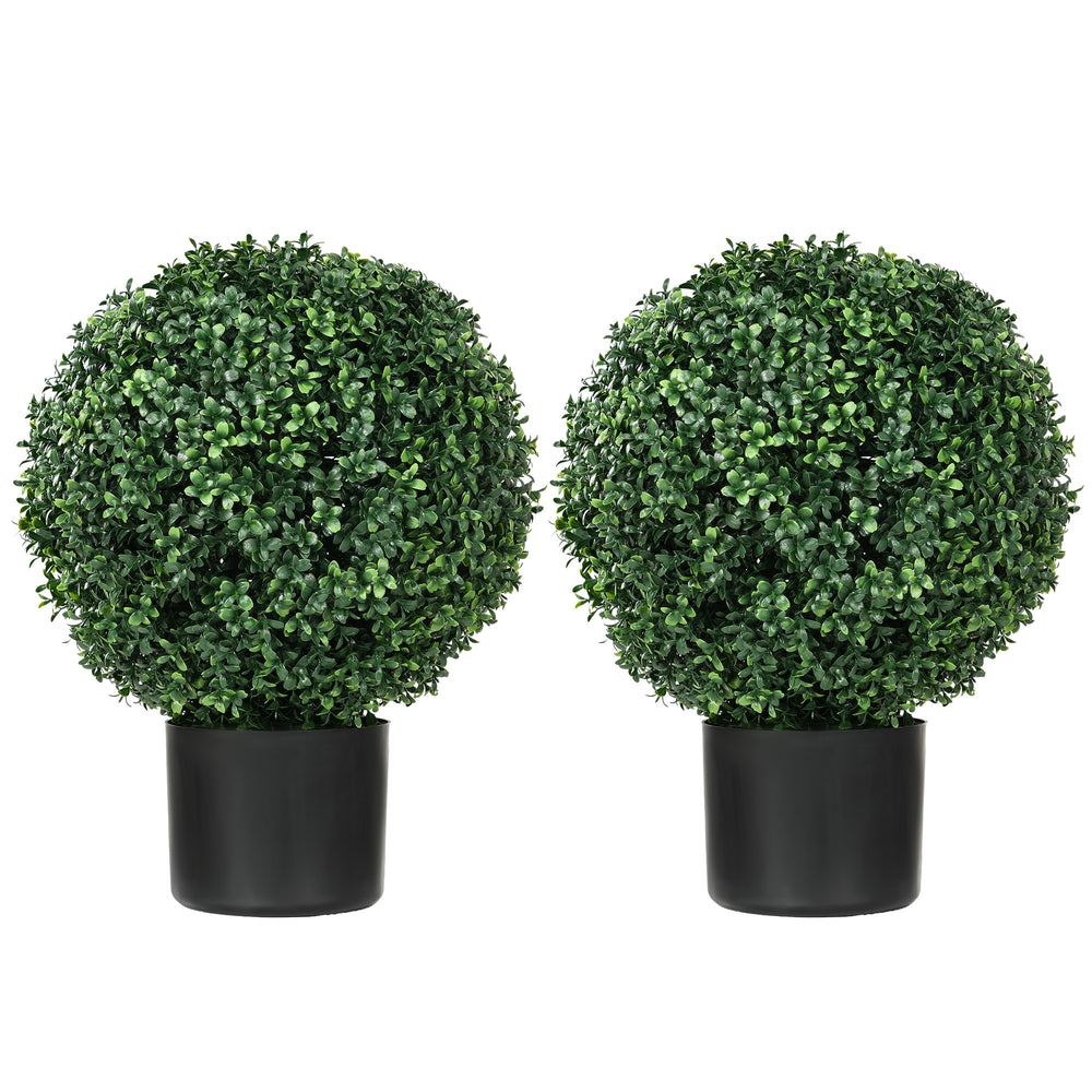 Charming Boxwood Topiary Duo for Indoor/Outdoor Decor