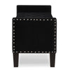 Chic Storage Bench with Armrests and Nailhead Trim