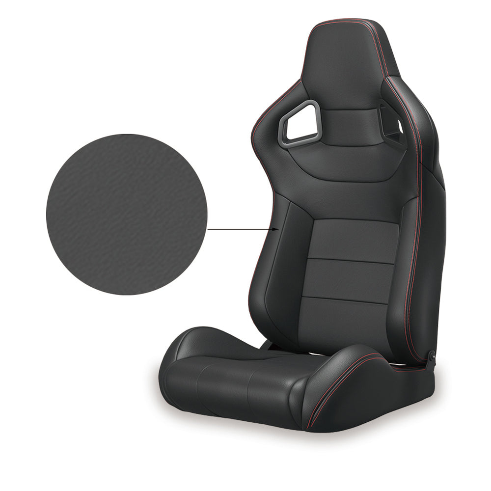 Dynamic Racing Seat Duo with Red Stitching