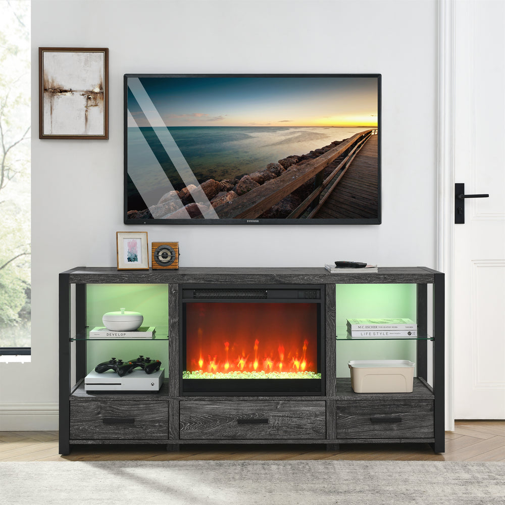 Crystal Glow Electric Fireplace Insert