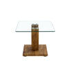 Sleek Glass & Wood Coffee Table