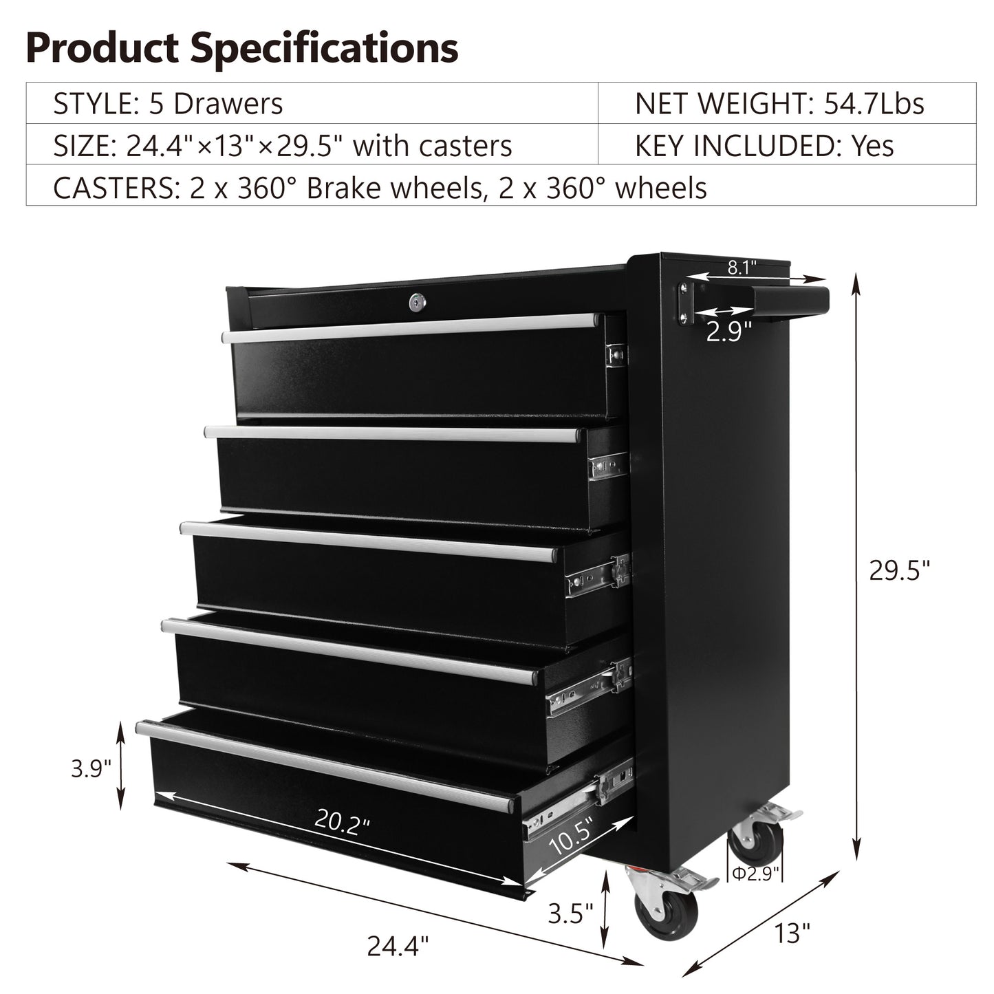 Rolling Tool Chest with Wheels - Your Ultimate Garage Organizer!