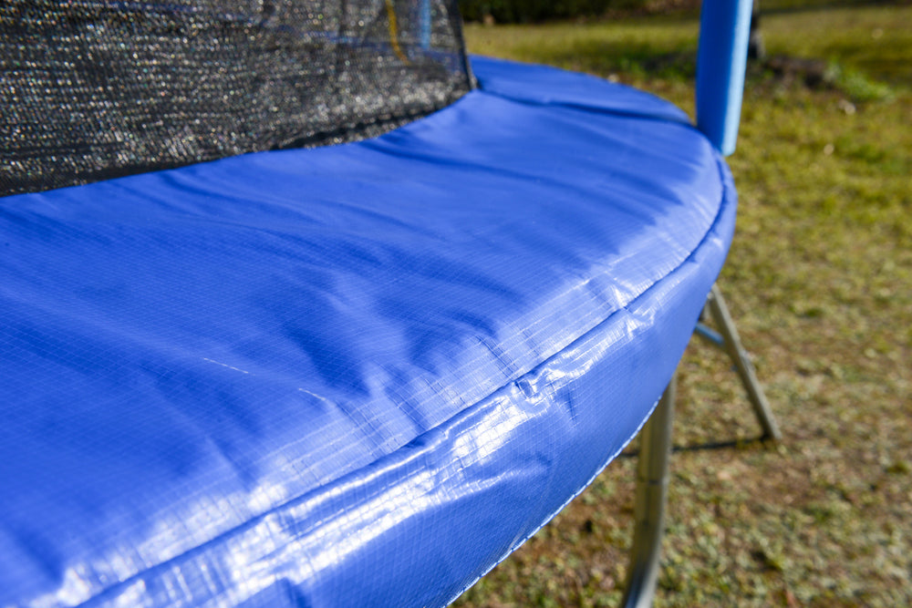 Trampoline Fun Zone with Safety Net & Basketball Hoop