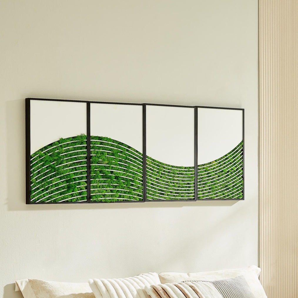 Mossy Wave Metal Wall Art Set