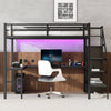 MaxLoft Bed with Desk & USB - Sleek Space Saver for All Ages