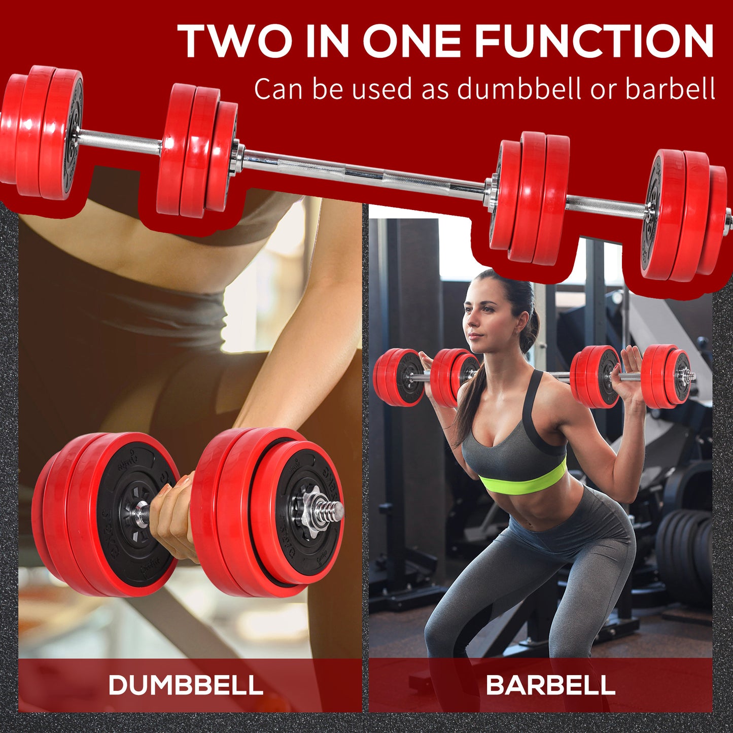 Soozier Versatile Dumbbell and Barbell Set for Home Workouts